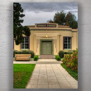 Art Deco Ladies Restroom Historic Building in Palmerston North New Zealand Photo Download
