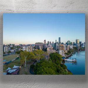Brisbane City Skyline at Dawn A Stunning Aerial View from Mowbray Park Photo Download