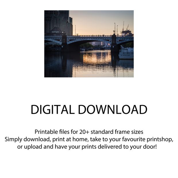 Princes Bridge at Sunset Stunning Melbourne Cityscape Over the Yarra River Photo Download