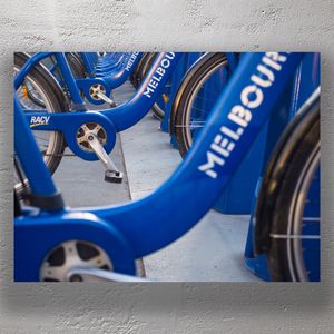 Melbourne Bike Share Blue Rental Bicycles in Australias Cycling City Photo Download