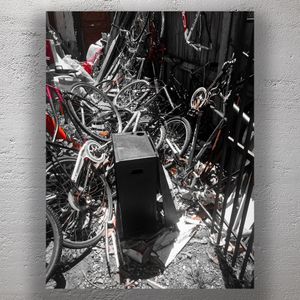 Abandoned Bicycle Graveyard Rusty Broken Bikes in an Urban Junkyard Photo Download