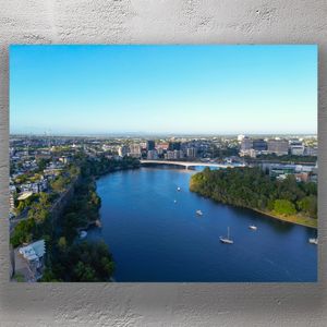 Stunning Aerial View of Brisbane River and City Skyline From Kangaroo Point Photo Download