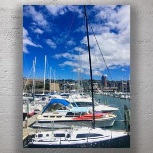 Vibrant Marina Scene with Sailboats and Yachts Coastal Waterfront Photography Photo Download