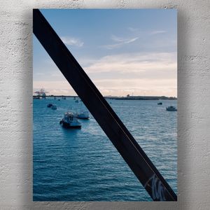 Framed View of Boats on Tauranga Harbour at Sunset Photo Download