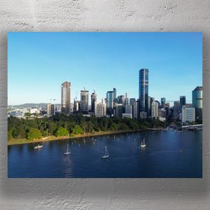 Brisbane City Skyline from Kangaroo Point A Stunning Aerial View of Brisbane River Photo Download