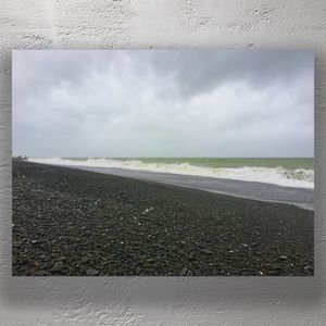 Stormy Day at Napier Pebble Beach New Zealand Dramatic Coastal Waves Photo Download