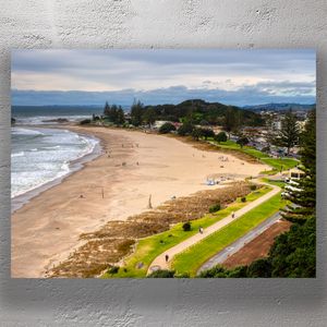 Mount Maunganui Beachfront in New Zealand Coastal Landscape Photo Download