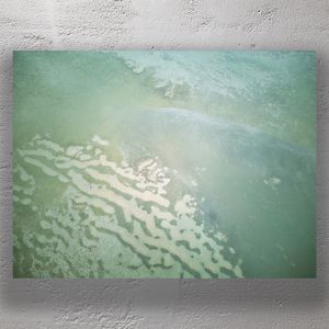 Aerial View of Sandbanks and Shallow Sea Patterns at Low Tide Photo Download