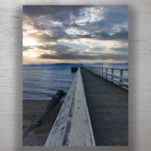 Sunset Over Days Bay Wharf Lower Hutt Scenic New Zealand Coastal Pier Photo Download