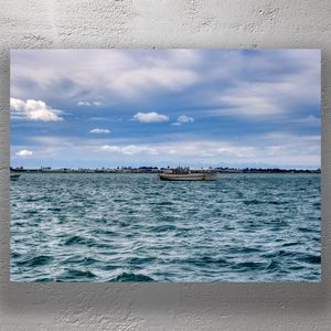 Calm Fishing Boat on Tauranga Harbour Under Moody Skies Photo Download