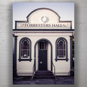 Historic Forrester&#x27;s Hall Façade in Tauranga Vintage Heritage Architecture Photo Download
