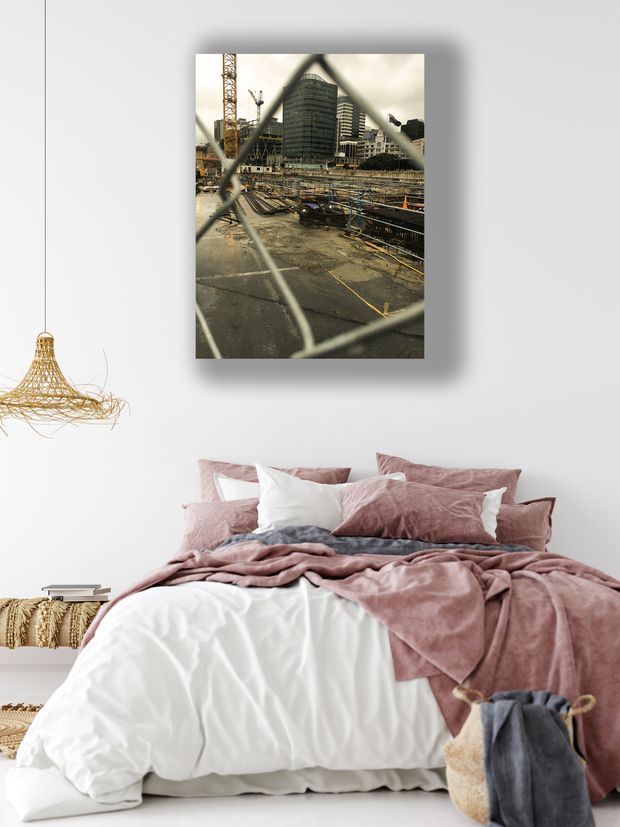 Urban Construction Site in Wellington City Modern Architecture and Development Scene Photo Download