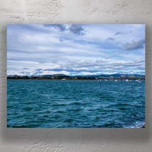 Tauranga Harbour New Zealand Ocean View with Boats and Distant Hills Photo Download