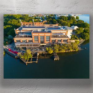 Aerial View of Brisbane Powerhouse on the Brisbane River in New Farm Queensland Photo Download