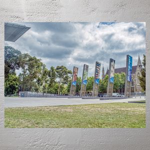 Melbourne Museum Entrance Iconic Landmark in Carlton Gardens Australia Photo Download