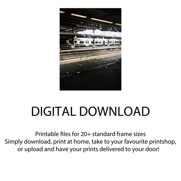 Rainy Day at Wellington Railway Station Moody Train Platform Photo Download