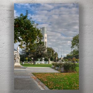Palmerston North Clock Tower in The Square Scenic View of New Zealand City Landmark Photo Download