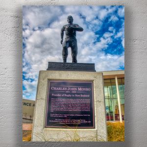 Statue of Charles John Monro Founder of Rugby in New Zealand Photo Download