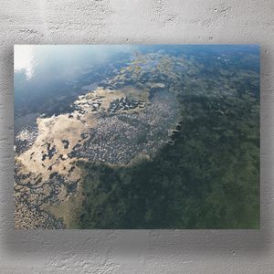 Aerial View Coastal Marshlands Mysterious Patterns in Nature Photo Download