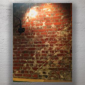 Red Brick Wall with Industrial Lighting Urban Interior Texture Background Photo Download