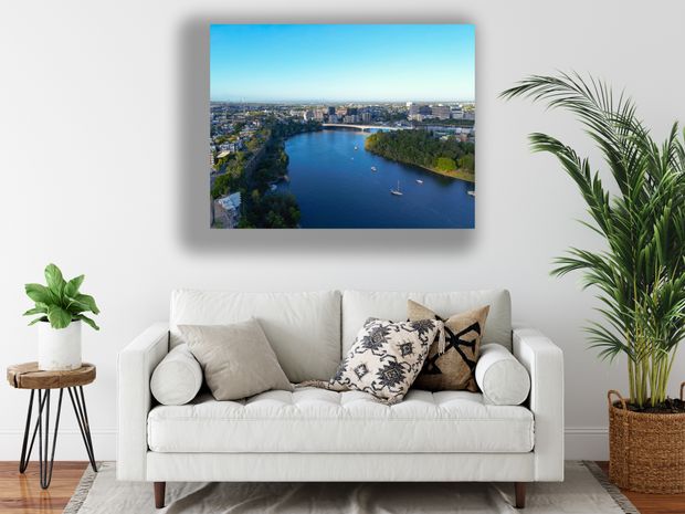 Aerial View of Brisbane River and Kangaroo Point Cliffs Stunning Cityscape Photo Download