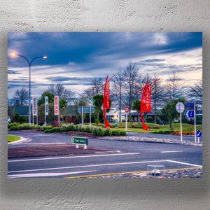 Turangi Roundabout Entrance Tongariro Gateway at Dusk Photo Download