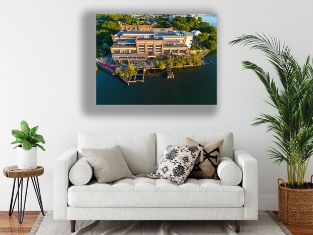 Aerial View of Brisbane Powerhouse on the Brisbane River in New Farm Queensland Photo Download