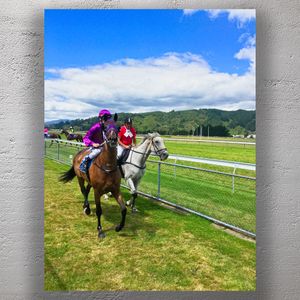 Exciting Horse Racing Event Jockeys and Horses on the Track Photo Download