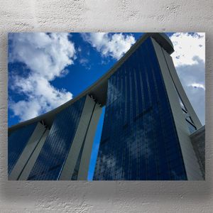 Marina Bay Sands, Singapore Iconic Modern Architecture Against a Blue Sky Photo Download