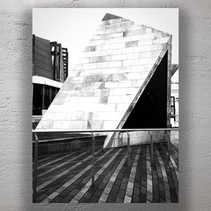 Modern Geometric Architecture in Black and White Urban Abstract Structure Photo Download