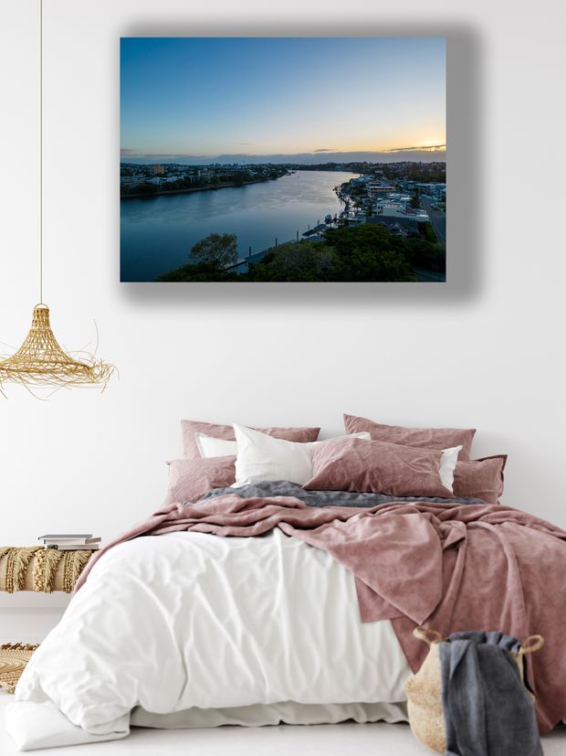 Brisbane River at Dawn A Stunning Aerial View of Queenslands Scenic Waterfront Photo Download