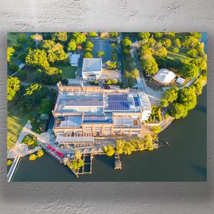 Aerial View of Brisbane Powerhouse and New Farm Park on the Brisbane River Photo Download