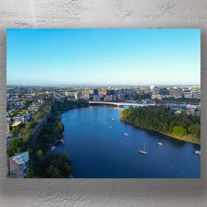 Aerial View of Brisbane River and Kangaroo Point Cliffs Stunning Cityscape Photo Download