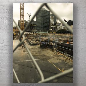 Urban Construction Site in Wellington City Modern Architecture and Development Scene Photo Download
