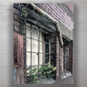 Abandoned Brick Building with Broken Windows Urban Decay Photography Photo Download