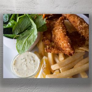 Crispy Fried Fish and Chips with Tartar Sauce Classic Seafood Dish Photo Download