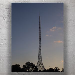 Melbourne Arts Centre Spire at Dusk Iconic Landmark Silhouette Photo Download