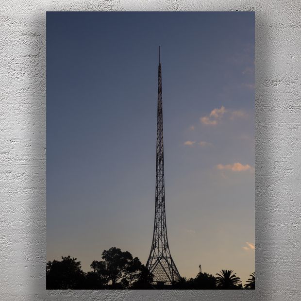 Melbourne Arts Centre Spire at Dusk Iconic Landmark Silhouette Photo Download