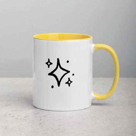 White Ceramic Mug with Color Inside