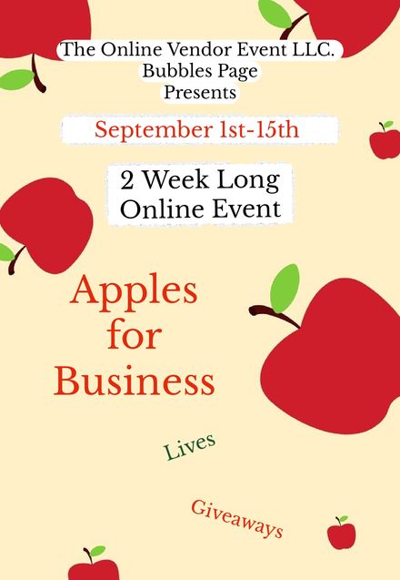 Bubbles September 1st-15th 2 Week Long Online Event                      