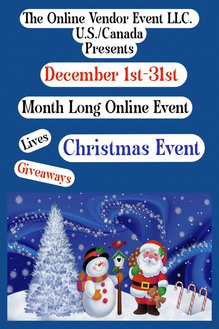 US/Canada December 1st-31st Month Long Online Vendor Event                      
