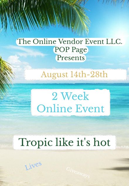 POP August 14th-28th 2 Week Long Online Vendor Event          