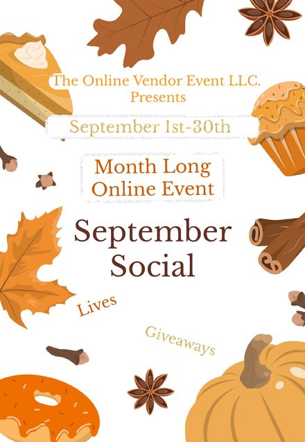 US September 1st-30th Month Long Online Vendor Event                     