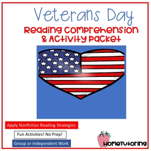 Veterans Day Reading Comprehension &amp; Activities Packet