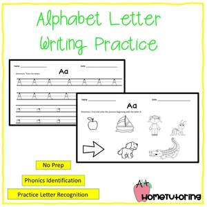 Alphabet Letter Writing Worksheets