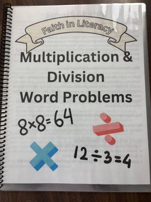 Faith in Literacy Multiplication &amp; Division Word Problems Workbook 