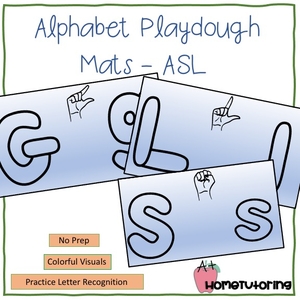 Alphabet Playdough Mats - ASL Theme