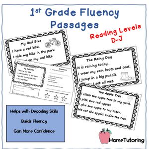 1st Grade Fluency Passages | Reading Levels D-J