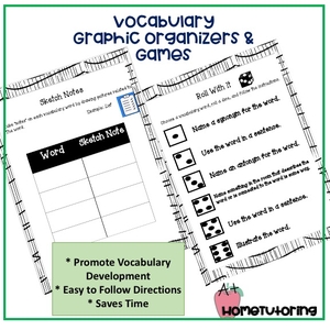 Vocabulary Graphic Organizers &amp; Games
