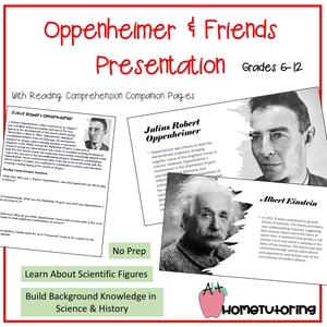 Oppenheimer &amp; Friends Reading Comprehension Companion Pages